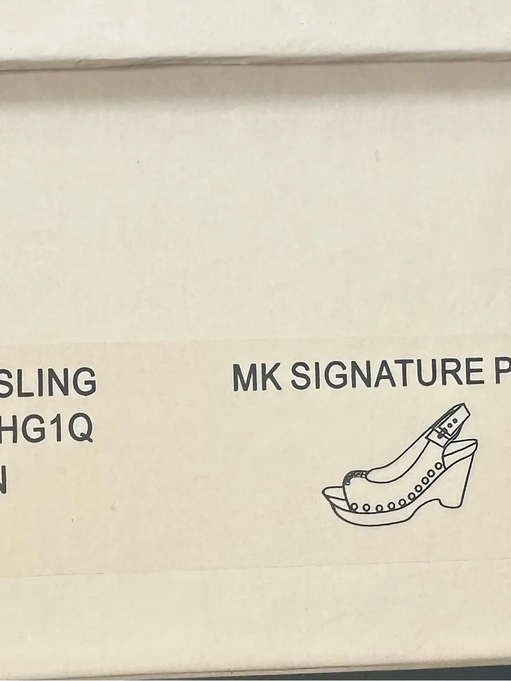 Michael Kors Brown Logo Studded Platform Wedge Sandals Size 9